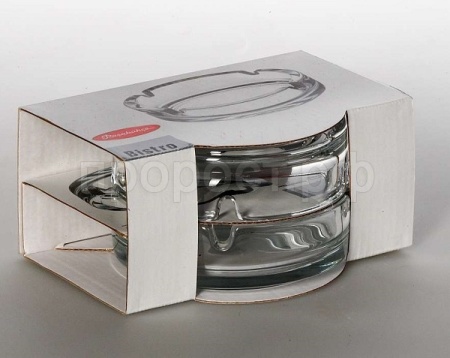 Набор пепельниц круглая  БИСТРО (2шт) 107мм 54036B /12шт/Pasabahce