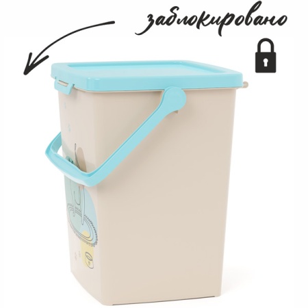 Контейнер д/корма Мур-мяу 5,5л с замком/12шт/М8623