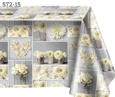 Клеенка столовая "МАЖОР" нетканная основа с ПВХ покрытием рулон 572/15