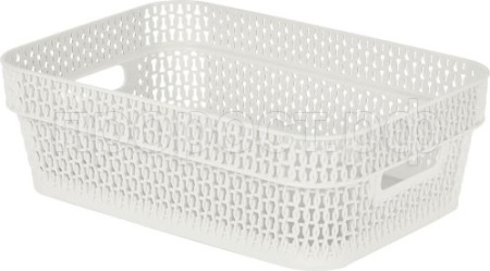 Корзина д/хранения Keeplex Ajur 3л с ручками белое облако KL4110 /16шт/ПР