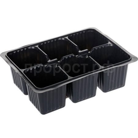 Кассета для рассады на 6 ячеек 25*17см стандарт