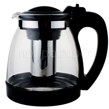 Чайник заварочный 2л Кувшин SY черный сито метал. AST-006-SY-20TBL /36шт/К