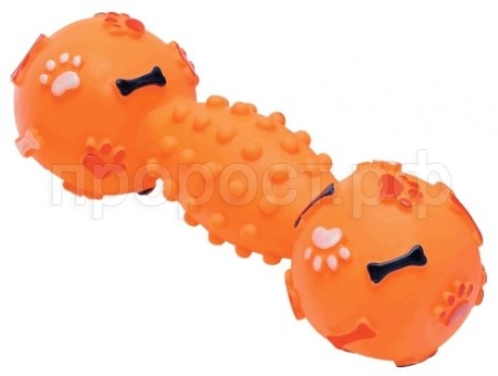 Игрушка для собак Гантель "500КГ" виниловая 19см для крупных пород/ISJ3012/ЗР