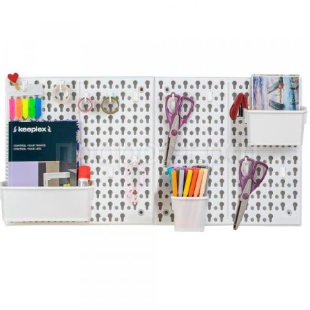 Органайзер настенный д/хранения Keeplex Puzzle 65,2х10х32,6см белый KL3600 /5шт/ПР