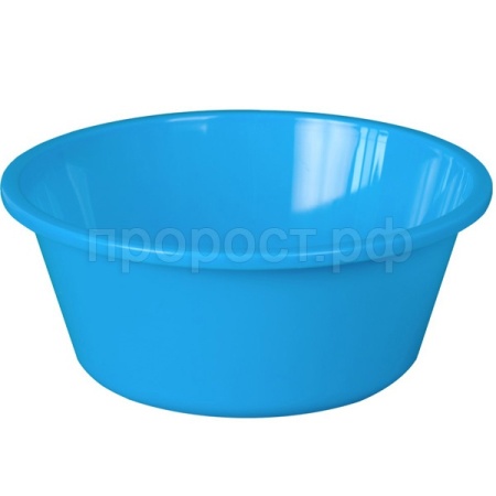 Таз 4л круглый светло-синий /10шт/03021/Арз