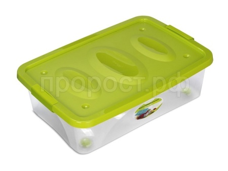 Ящик универс. Астело 28л 60*40*18см на колесиках оливковый С664 /5шт/Мартика
