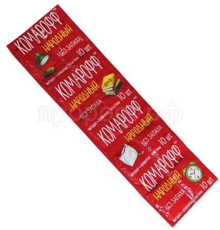 Пластины Комарофф Народный без запаха 10шт