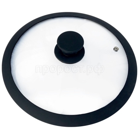 Крышка закал. стекло CAPPELLO D26см с силикон.ручкой, силикон.обод  