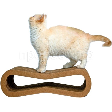 Когтеточка-лежанка Зверье мое картон восьмерка средняя 53*21*16см