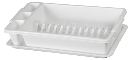 Сушилка д/посуды 1-ярусная белый 16014 /12шт/Арз