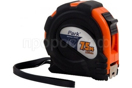 Рулетка с фиксатором 7,5м*25мм прорезн.корпус ТМ29-7525 /353029/PARK