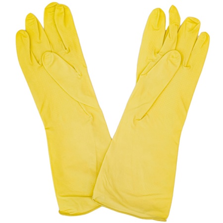 Перчатки хозяйственные латексные неопудренные L желтый 87577 /12шт/