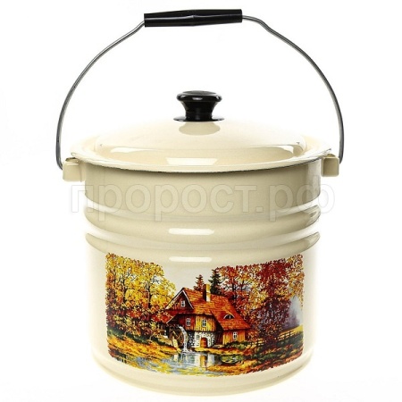 Ведро 10л эмаль с/к ц/слоновая кость Старая мельница 41204-222/6-У2/2шт/Керчь  