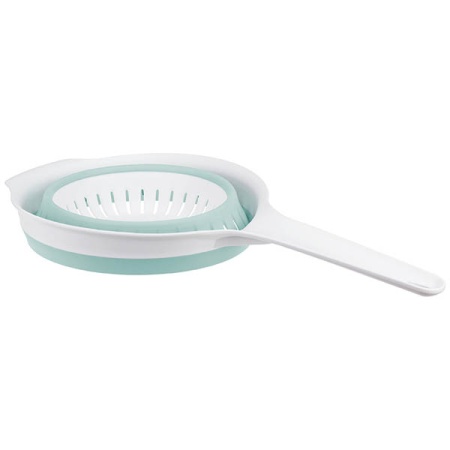 Дуршлаг ФЛЕКС складной с ручкой морская волна М1127 /18шт/М-пласт 