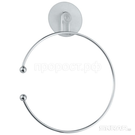 Держатель д/полотенца ElLINE 14*17*1,5см металл. на присоске 312055/ 24/48шт/Рыжий Кот