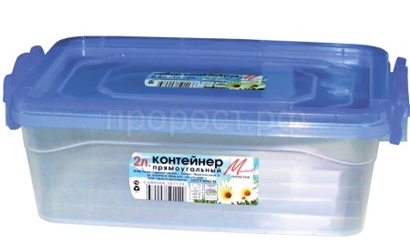 Контейнер д/пищ.прод. 2л прямоуг 06320 /40шт/Милих