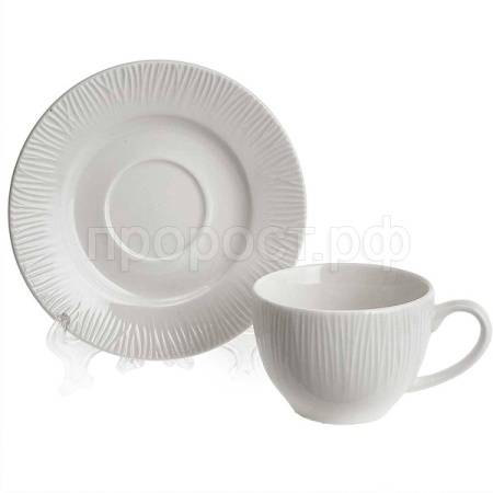 Набор кофейный "White lily" 4 предмета (2 чашки 110мл+2 блюдца) фарфор МД009В/2 /18шт/ Beatrix