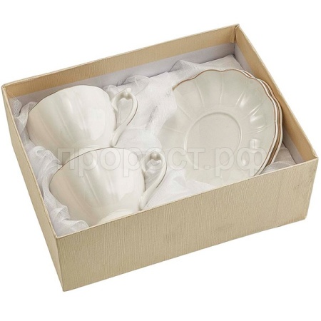 Набор кофейный "Шармель" 4 предмета (2 чашки 110мл+2 блюдца) фарфор Ф5-050В/2 /36шт/ Beatrix