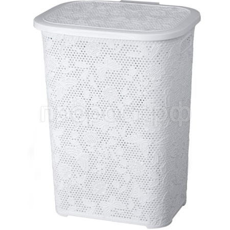 Корзина для белья Бабочка 60л белый /16032 