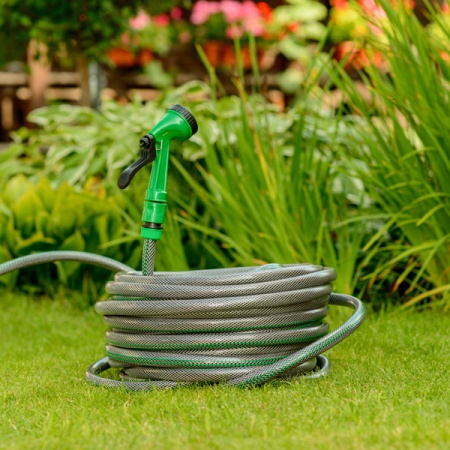 Шланг поливочный армированный 4-х слойный 1/2 25м ПВХ Green Garden GG5501 /1шт/ПР