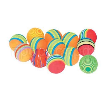 Игрушка для кошек Мяч пробковый радуга 3,5см EVA007-014/20шт