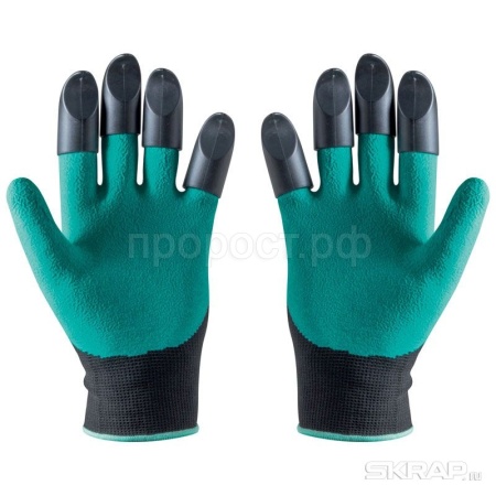 Перчатки садовые с 8 пластиковыми когтями PARK GG-8 /003657/ 