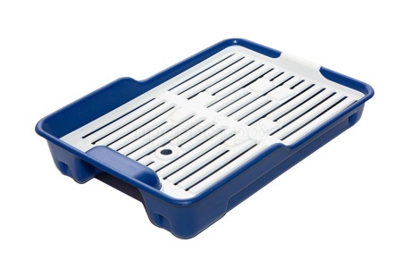 Туалет для кошек ЕВРО с сеткой малый цветной