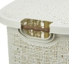 Корзина д/белья 30л БЯЗЬ белый ротанг М2622 /5шт/М-пласт